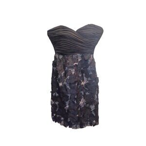 BCBG MAX AZARIA STRAPLESS LACY COCKTAIL DRESS FOR THAT HOLIDAY PARTY